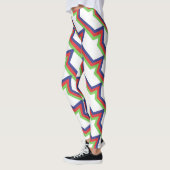 Rood groen blauw gestreept leggings (Links)