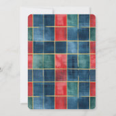 Rood Groen Blauw Kerst Cowboy Paard Huwelijk Kaart (Achterkant)