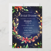 Rood groen blauw Kerstbloem Vrijgezellenfeest Kaart (Voorkant)