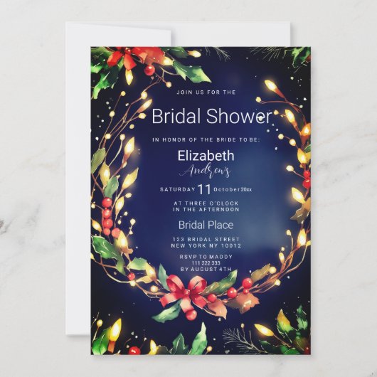 Rood groen blauw Kerstbloem Vrijgezellenfeest Kaart (Voorkant)