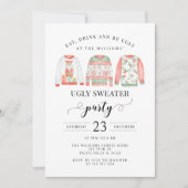 Rood groen blauw Lelijke trui Kerstfeest Kaart (Voorkant)