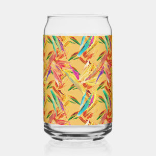 Rood Groen Blauw Paarse Abstracte Floral Art Deco Blikvorm Glas