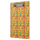 Rood Groen Blauw Paarse Abstracte Floral Art Deco Klembord (Links)