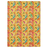 Rood Groen Blauw Paarse Abstracte Floral Art Deco Klembord (Achterkant)