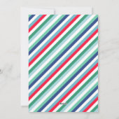 Rood Groen Blauw Retro Merry Woofmas Fotocollage Feestdagenkaart (Achterkant)