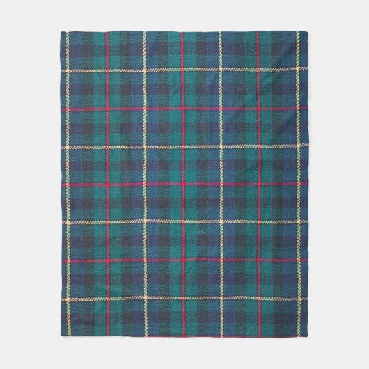 Rood, groen, blauw Schots tartan patroon. Fleece Deken (Voorkant)