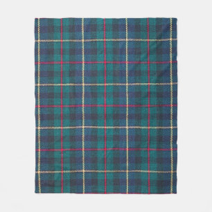 Rood, groen, blauw Schots tartan patroon. Fleece Deken
