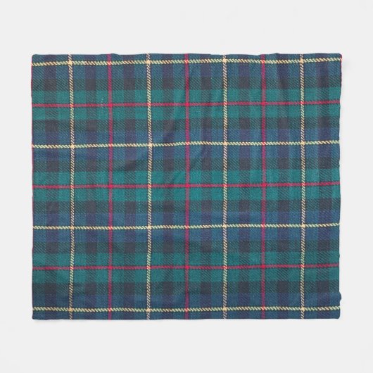 Rood, groen, blauw Schots tartan patroon. Fleece Deken (Voorkant (Horizontaal))