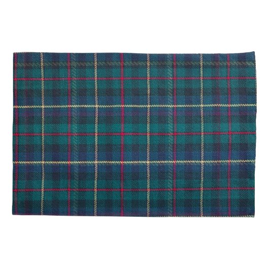 Rood, groen, blauw Schots tartan patroon. Kussensloop (Achterkant)