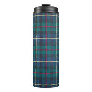 Rood, groen, blauw Schots tartan patroon. Thermosbeker