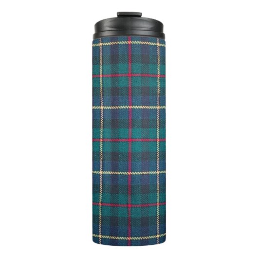 Rood, groen, blauw Schots tartan patroon. Thermosbeker (Voorkant)