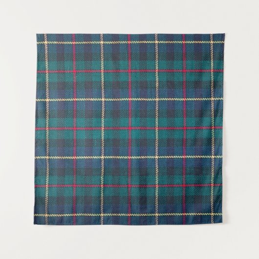 Rood, groen, blauw Schots tartan patroon. Wandkleed (Voorkant)