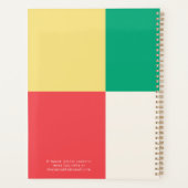 Rood Groen Blauw Vet Jaar Kleur Blok Planner (Achterkant)