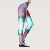 Rood groen blauwgroen wit bokeh streaks abstracte  leggings (Rechts)