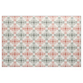 Rood & Groen  Bloemen Damasks Stof (Yard (91,4 cm))