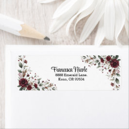 Rood & Groen Bloemen Grens Adres Sticker