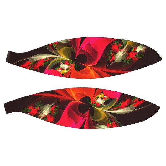 Rood Groen Bloemen Modern Abstract Kunstpatroon #0 Basketbal (Panelen)