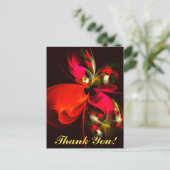 Rood Groen Bloemen Modern Abstract Kunstpatroon #0 Briefkaart (Staand voorkant)