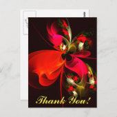 Rood Groen Bloemen Modern Abstract Kunstpatroon #0 Briefkaart (Voorkant / Achterkant)