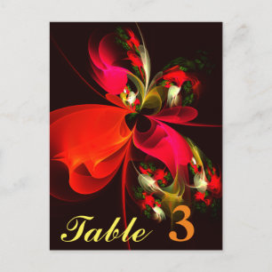 Rood Groen Bloemen Modern Abstract Kunstpatroon #0 Briefkaart