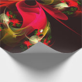 Rood Groen Bloemen Modern Abstract Kunstpatroon #0 Cadeaupapier (Hoek)