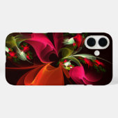 Rood Groen Bloemen Modern Abstract Kunstpatroon #0 Case-Mate iPhone Case (Achterkant (horizontaal))