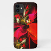Rood Groen Bloemen Modern Abstract Kunstpatroon #0 Case-Mate iPhone Case (Achterkant)