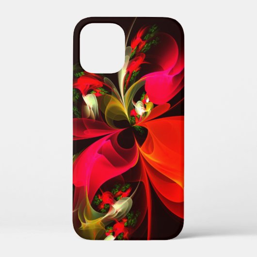Rood Groen Bloemen Modern Abstract Kunstpatroon #0 Case-Mate iPhone Case (Achterkant)