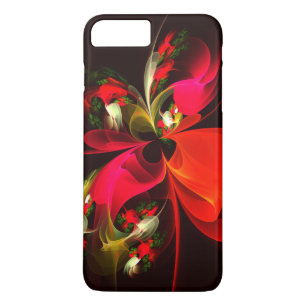 Rood Groen Bloemen Modern Abstract Kunstpatroon #0 iPhone 8/7 Plus Hoesje