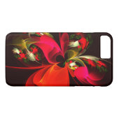 Rood Groen Bloemen Modern Abstract Kunstpatroon #0 Case-Mate iPhone Case (Achterkant (Horizontaal))