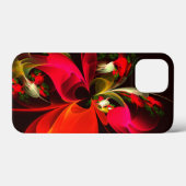 Rood Groen Bloemen Modern Abstract Kunstpatroon #0 Case-Mate iPhone Case (Achterkant (horizontaal))
