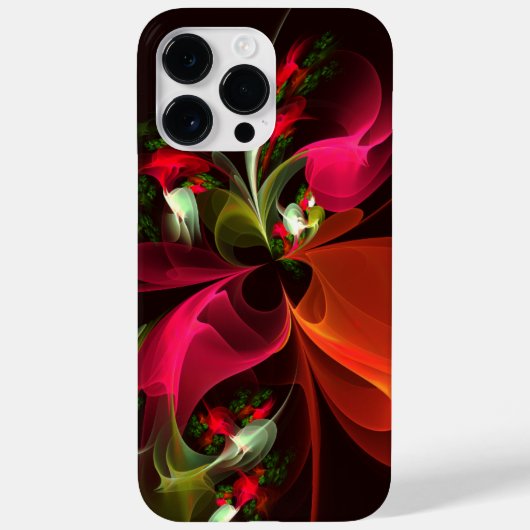 Rood Groen Bloemen Modern Abstract Kunstpatroon #0 Case-Mate iPhone Case (Achterkant)