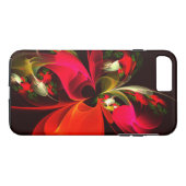 Rood Groen Bloemen Modern Abstract Kunstpatroon #0 Case-Mate iPhone Case (Achterkant (Horizontaal))