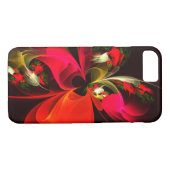 Rood Groen Bloemen Modern Abstract Kunstpatroon #0 Case-Mate iPhone Case (Achterkant (Horizontaal))