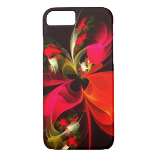 Rood Groen Bloemen Modern Abstract Kunstpatroon #0 iPhone 8/7 Hoesje