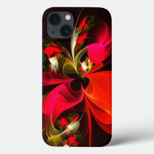 Rood Groen Bloemen Modern Abstract Kunstpatroon #0 Case-Mate iPhone Case