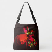 Rood Groen Bloemen Modern Abstract Kunstpatroon #0 Crossbody Tas (Voorkant)