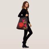 Rood Groen Bloemen Modern Abstract Kunstpatroon #0 Crossbody Tas (Op model)