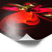 Rood Groen Bloemen Modern Abstract Kunstpatroon #0 Foto Afdruk (Hoek)