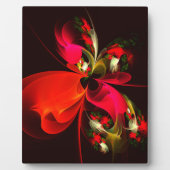Rood Groen Bloemen Modern Abstract Kunstpatroon #0 Fotoplaat (Voorkant)