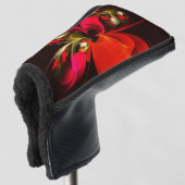 Rood Groen Bloemen Modern Abstract Kunstpatroon #0 Golfheadcover (3/4 voorkant)