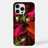 Rood Groen Bloemen Modern Abstract Kunstpatroon #0 iPhone Hoesje (Achterkant)