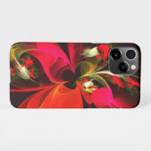 Rood Groen Bloemen Modern Abstract Kunstpatroon #0 iPhone Hoesje (Achterkant horizontaal)