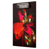 Rood Groen Bloemen Modern Abstract Kunstpatroon #0 Klembord (Links)