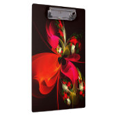 Rood Groen Bloemen Modern Abstract Kunstpatroon #0 Klembord (Rechts)