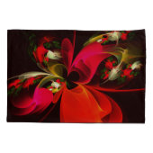 Rood Groen Bloemen Modern Abstract Kunstpatroon #0 Kussensloop (Achterkant)