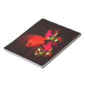 Rood Groen Bloemen Modern Abstract Kunstpatroon #0 Notitieblok (Linkerzijde)