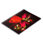 Rood Groen Bloemen Modern Abstract Kunstpatroon #0 Notitieboek (Linkerzijde)