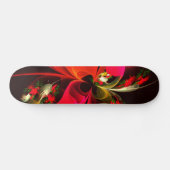 Rood Groen Bloemen Modern Abstract Kunstpatroon #0 Persoonlijk Skateboard (Horizontaal)