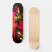 Rood Groen Bloemen Modern Abstract Kunstpatroon #0 Persoonlijk Skateboard (Voorkant)